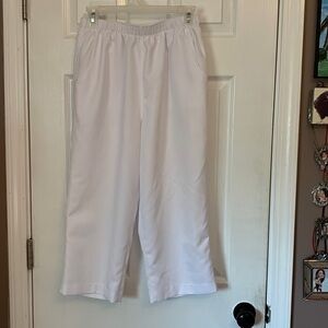 Simple white elastic waistband pants alia size 10